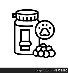 vitamins for pet line icon vector. vitamins for pet sign. isolated contour symbol black illustration. vitamins for pet line icon vector illustration