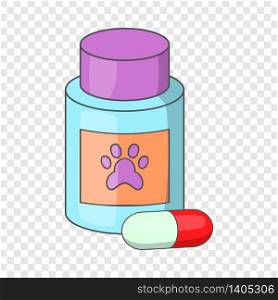 Vitamins or medicament for animals icon. Cartoon illustration of vitamins or medicament for animals vector icon for web. Vitamins or medicament for animals icon