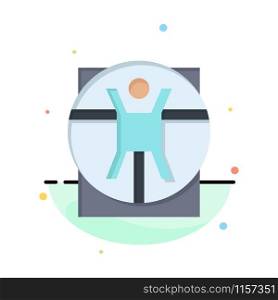 Vitruvian, Man, Medical, Scene Abstract Flat Color Icon Template