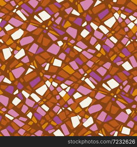 Vivid modern colors abstract mosaic seamless pattern for background, wrap, fabric, textile, wrap, surface, web and print design. Geometric natural surface vibes fabric repeatable motif