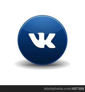 VK icon in simple style on a white background. VK icon, simple style