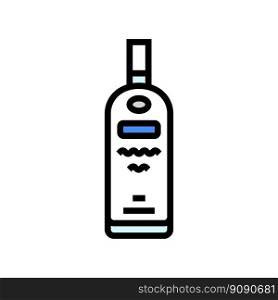 vodka glass bottle color icon vector. vodka glass bottle sign. isolated symbol illustration. vodka glass bottle color icon vector illustration