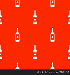 Vodka pattern repeat seamless in orange color for any design. Vector geometric illustration. Vodka pattern seamless