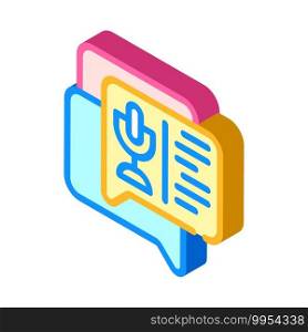 voice chatting with call center isometric icon vector. voice chatting with call center sign. isolated symbol illustration. voice chatting with call center isometric icon vector illustration