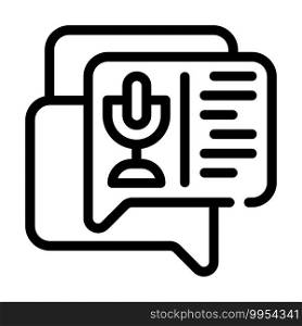 voice chatting with call center line icon vector. voice chatting with call center sign. isolated contour symbol black illustration. voice chatting with call center line icon vector illustration