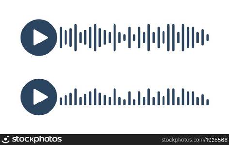 Voice message icon for your chat design. Record vector concept in flat style.