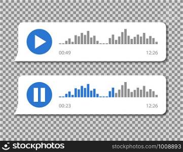 voice messages on a transparent background, vector illustration. voice messages on a transparent background, vector