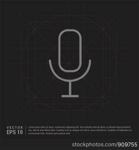 Voice microphone icon - Black Creative Background - Free vector icon