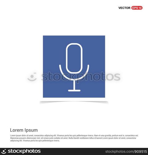 Voice microphone icon - Blue photo Frame