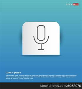 Voice microphone icon - Blue Sticker button