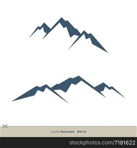 Volcano Mountain Vector Logo Template Illustration Design. Vector EPS 10.