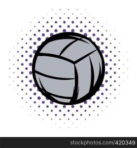 Voleyball comics illustration. Ball for volleyball icon symbol on a white background. Voleyball comics illustration
