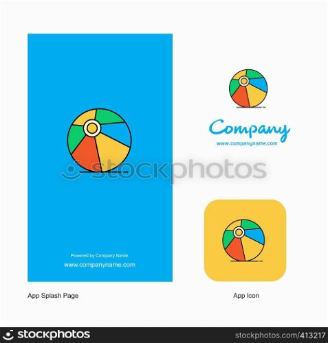 Volley ball Company Logo App Icon and Splash Page Design. Creative Business App Design Elements