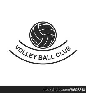 Volley ball logo vector flat design template