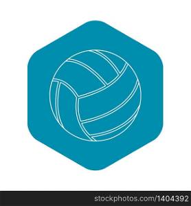 Volleyball ball icon. Outline illustration of volleyball ball vector icon for web. Volleyball ball icon, outline style