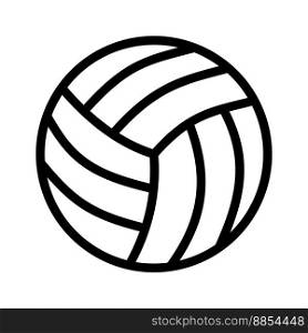 Volleyball ball line icon isolated on white background. Black flat thin icon on modern outline style. Linear symbol and editable stroke. Simple and pixel perfect stroke vector illustration