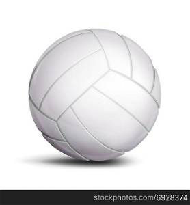 Volleyball Ball Vector. Sport Game, Fitness Symbol. Illustration. 3D Volleyball Ball Vector. Classic White Ball. Illustration