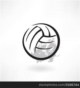 volleyball grunge icon
