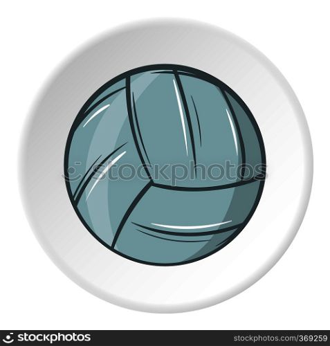 Volleyball icon in cartoon style isolated on white circle background. Sport symbol vector illustration. Volleyball icon, cartoon style