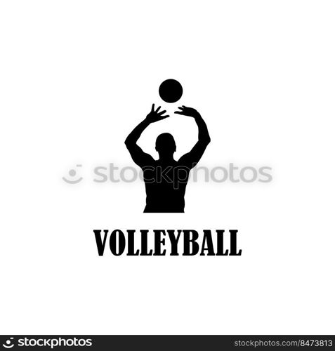 volleyball icon logo vector design template