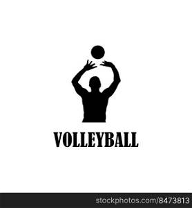 volleyball icon logo vector design template