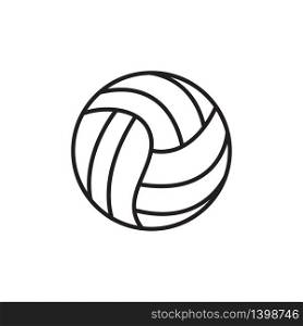 Volleyball icon. Silhouette of ball on a white background. Sports Equipment. Vector Illustration.