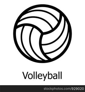 Volleyball icon. Simple illustration of volleyball vector icon for web. Volleyball icon, simple black style