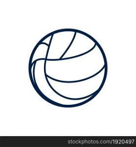 Volleyball icon vector logo template on white background.