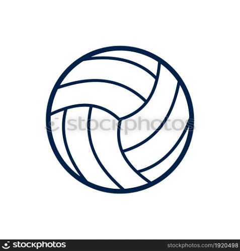 Volleyball icon vector logo template on white background.