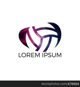 Volleyball logo design. Volleyball championship logo. modern sport emblem.