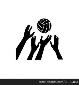 Volleyball logo icon design vector illustration