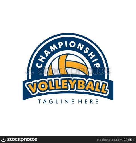 Volleyball logo vector design templates on white background