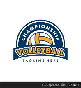 Volleyball logo vector design templates on white background