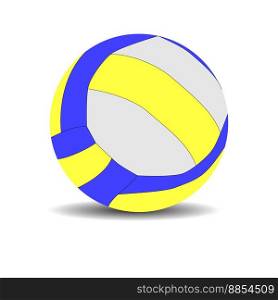 Volleyball sport ball. Game play, team beach, striped pattern. Vector art design abstract unusual fashion illustration. Volleyball sport ball