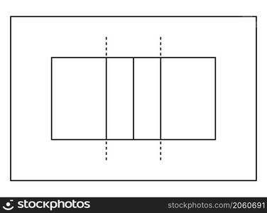 VOLLEYBALL sports field markings lines. Outline VOLLEYBALL playground top view. Sports ground for active recreation. Isolated vector on white background