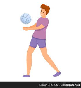 Volleyball tournament icon. Cartoon of volleyball tournament vector icon for web design isolated on white background. Volleyball tournament icon, cartoon style