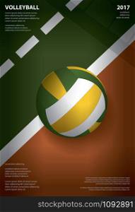 Volleyball Tournament Poster Template Design Vector Illustration
