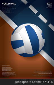 Volleyball Tournament Poster Template Design Vector Illustration