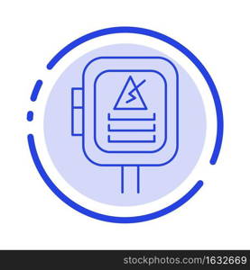 Voltage, Energy, Power, Transformer Blue Dotted Line Line Icon