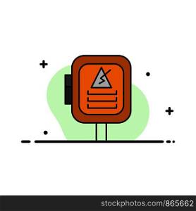 Voltage, Energy, Power, Transformer Business Flat Line Filled Icon Vector Banner Template