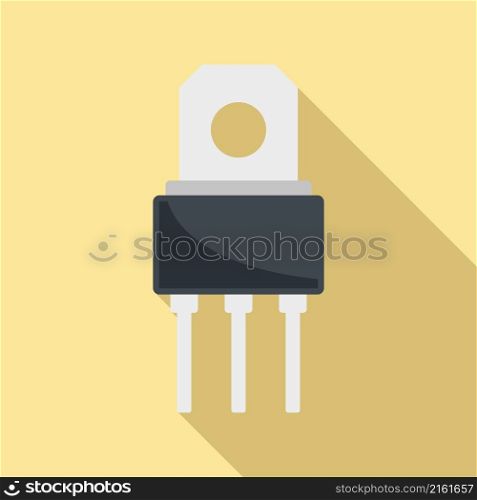Voltage phototransistor icon flat vector. Electric regulator. Power stabilizer. Voltage phototransistor icon flat vector. Electric regulator