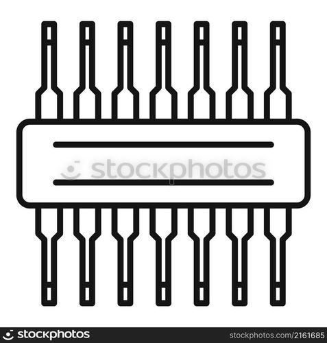 Voltage regulator component icon outline vector. Electric stabilizer. Power transformer. Voltage regulator component icon outline vector. Electric stabilizer