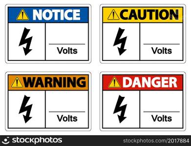 Volts Symbol Sign On White Background