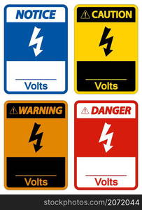 Volts Symbol Sign On White Background