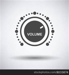 Volume control icon on gray background, round shadow. Vector illustration.
