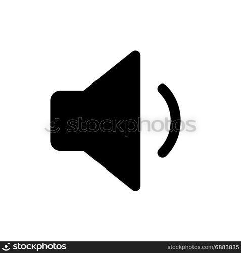 volume low, icon on isolated background,