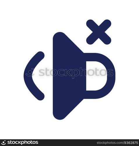 Volume off black pixel perfect solid ui icon. Mute audio in video. Remove sound. Silent speaker. Silhouette symbol on white space. Glyph pictogram for web, mobile. Isolated vector image. Volume off black pixel perfect solid ui icon