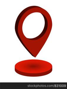 Volume the pointer to the map. The icon for the map to specify location.