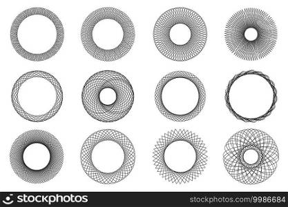 Volumetric circles mesh. Vector illustration. Stock image. EPS 10.