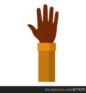 Volunteer hand icon. Flat illustration of volunteer hand vector icon for web design. Volunteer hand icon, flat style